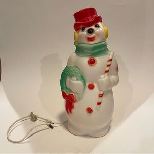 1968 Vintage Snowman Blow Mold Smaller Version | Works perfectly